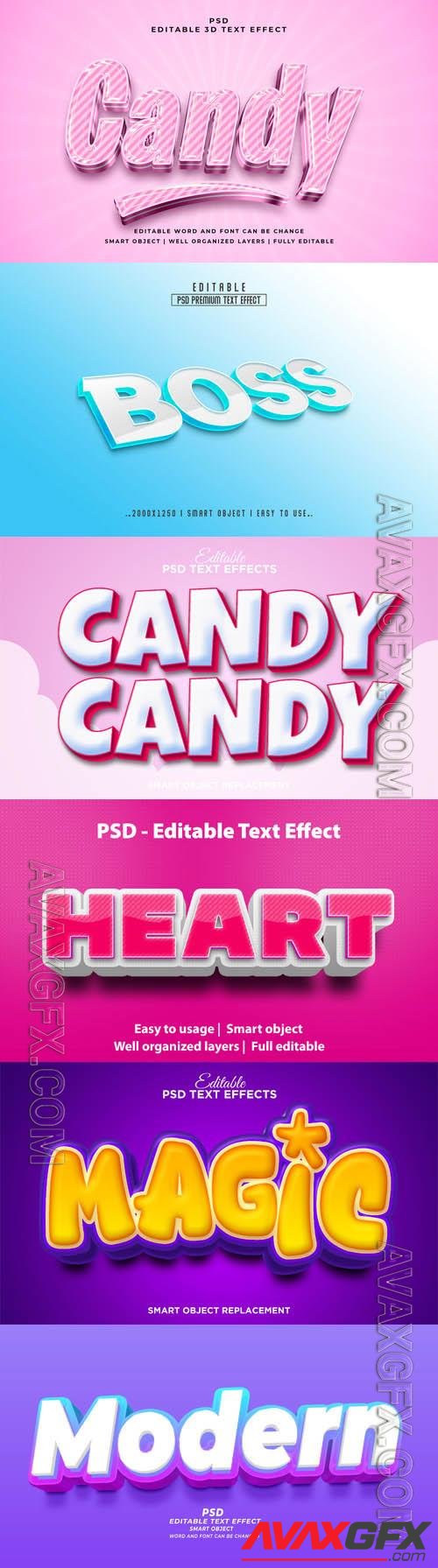 Psd style text effect editable set vol 446