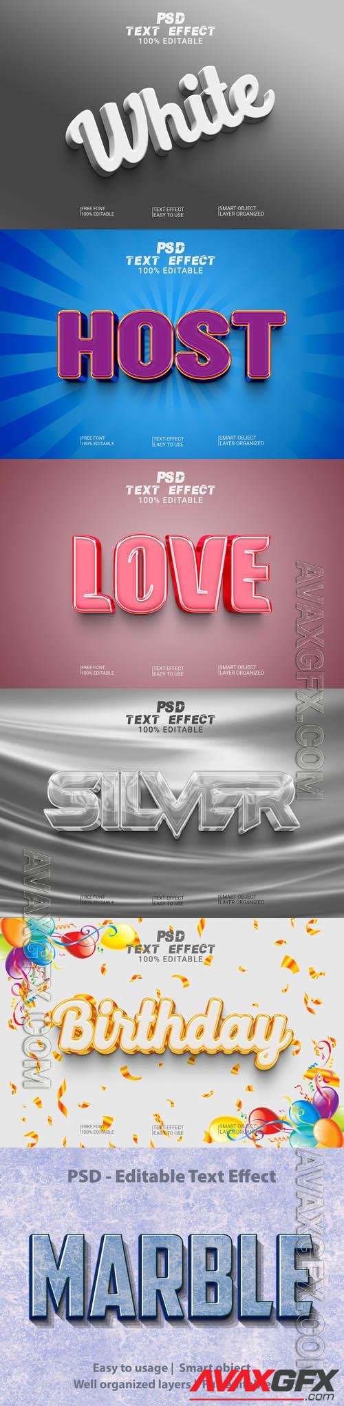 Psd style text effect editable set vol 441