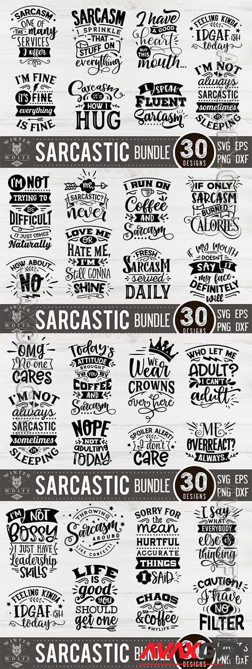 Sarcastic Bundle 30 designs elements