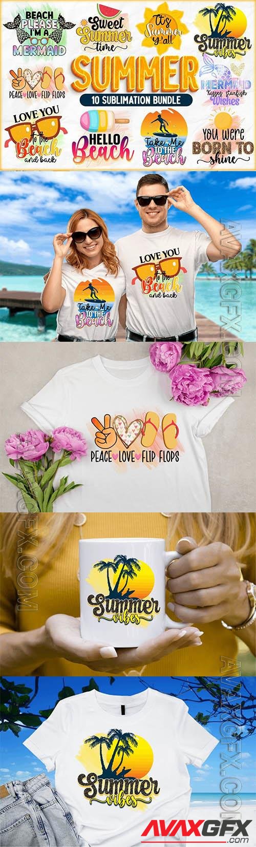 10 Summer Beach Png Designs