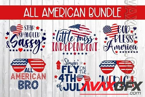 American patriotic bundle design elements