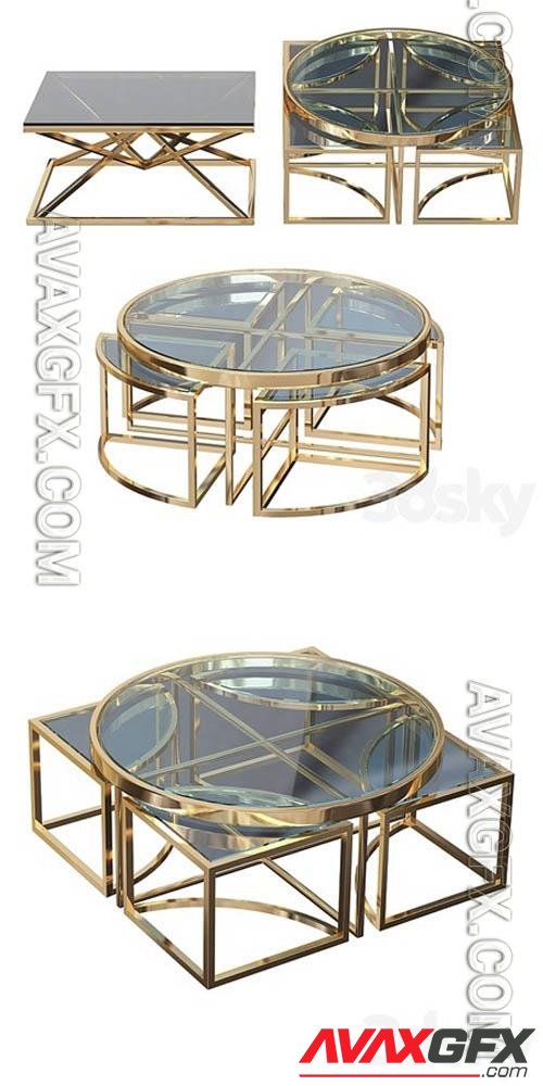 Coffee table Eichholtz Coffee Table Padova Gold - 3d model