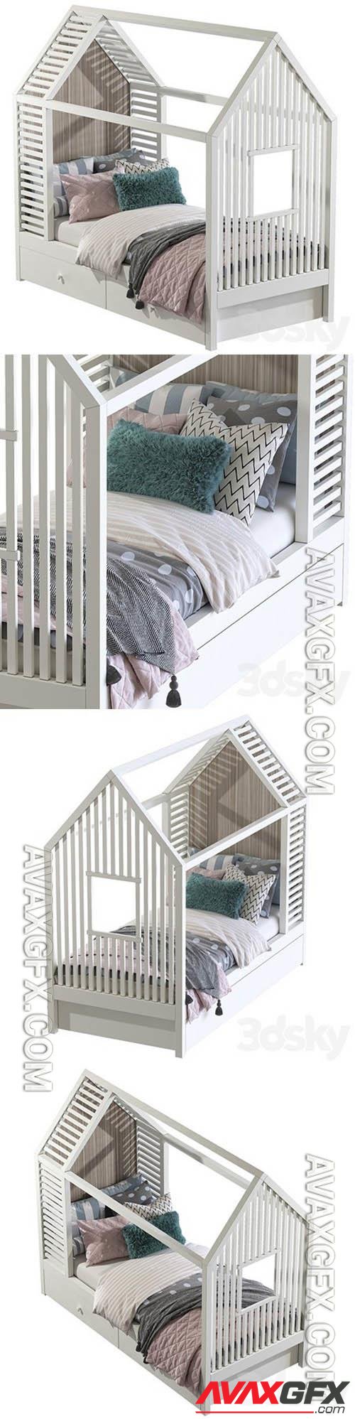 Children's bed in the form of a house 2