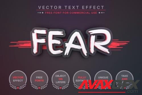 Blood Fear - Editable Text Effect - 16097866