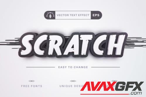 Scratch - Editable Text Effect - 16098884