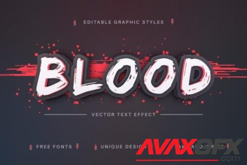 Blood - Editable Text Effect - 16312929