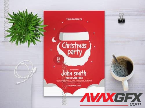 Christmas Party Flyer Layout 307670329 [Adobestock]