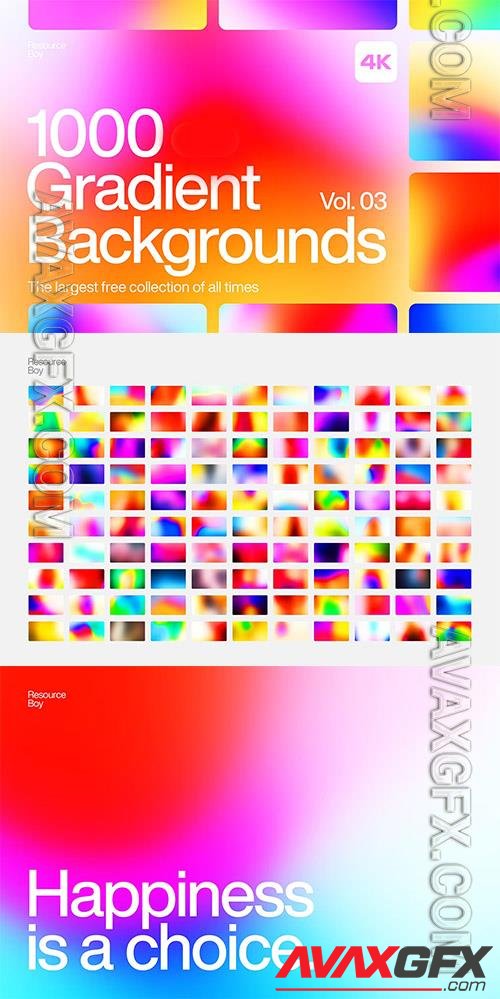 1000 Color Gradient Backgrounds