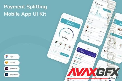 Payment Splitting Mobile App UI Kit 44CPFDS