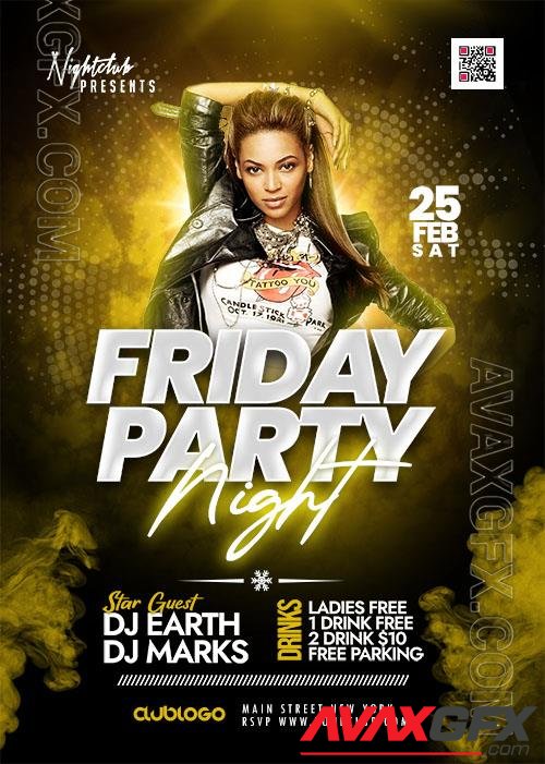 Weekend Club Party Flyer Design PSD