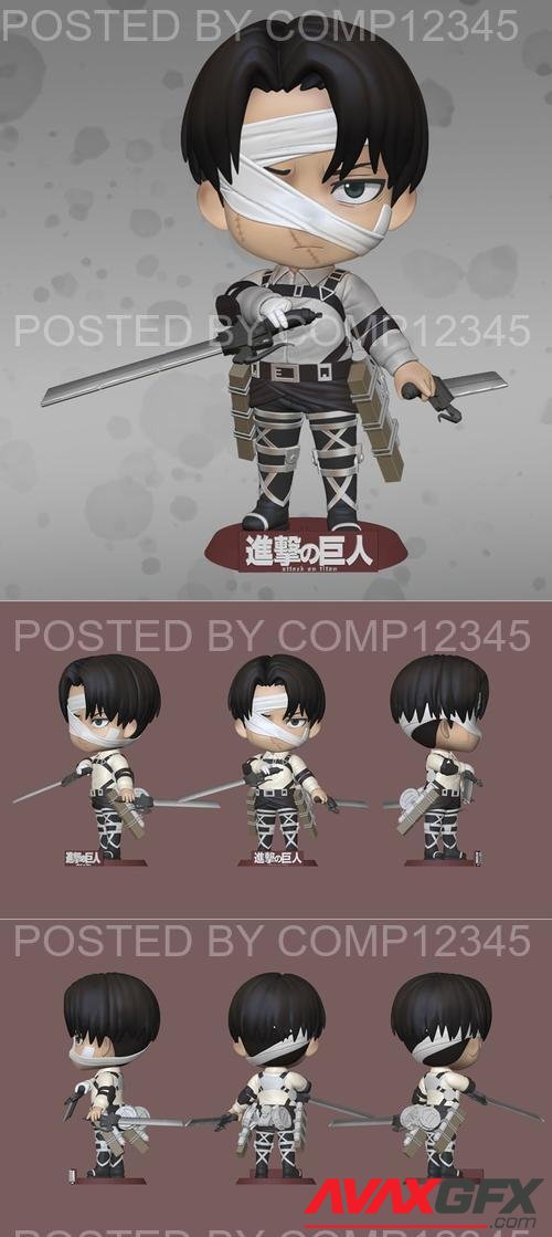 Levi Ackerman Shingeki no Kyojin 3D Print