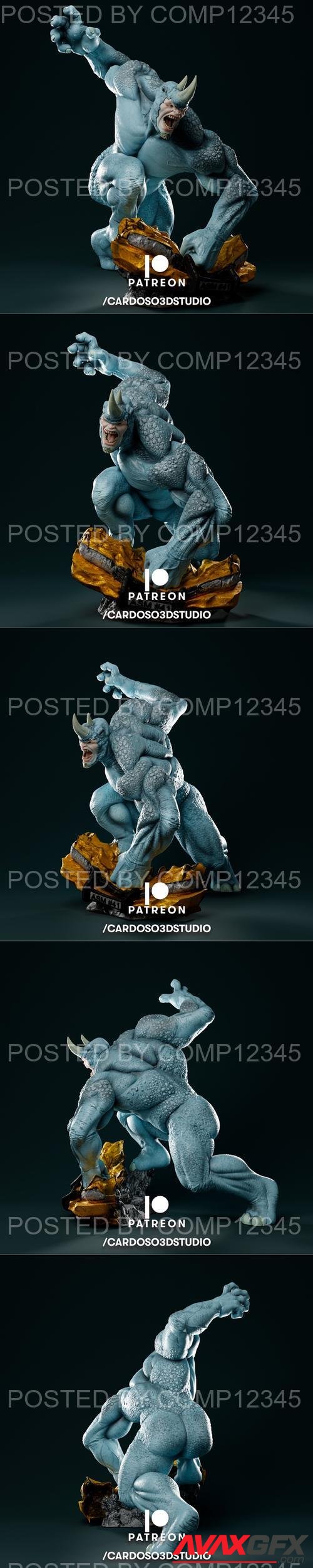 Rhino Statue 3D Print