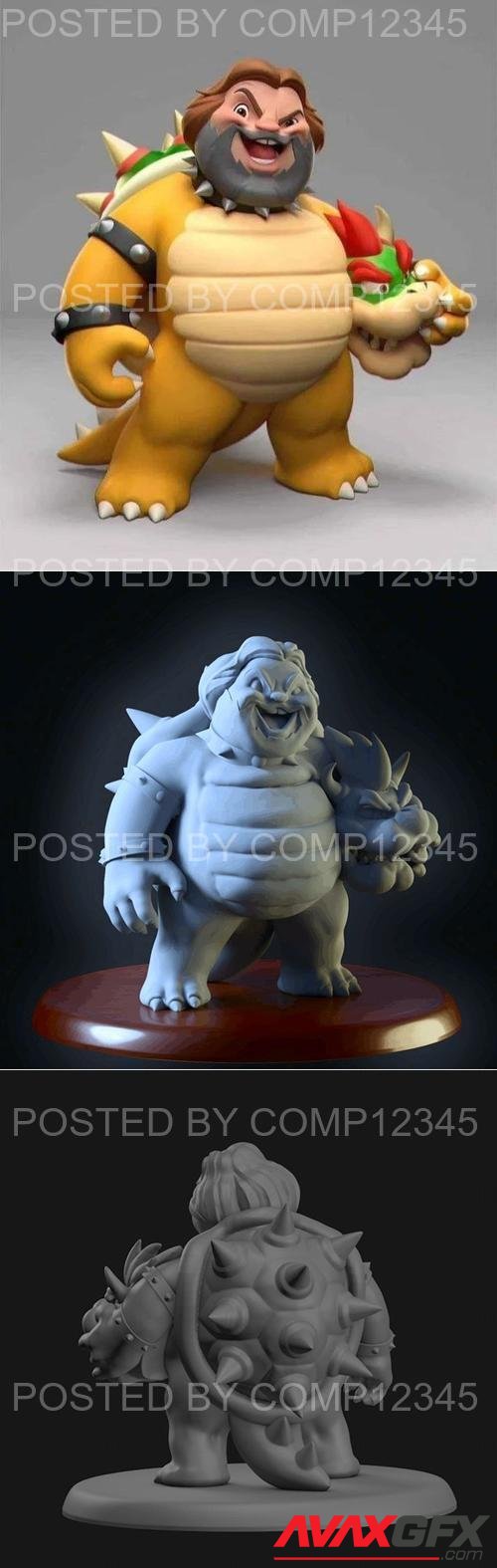 Bowser Jack Black 3D Print