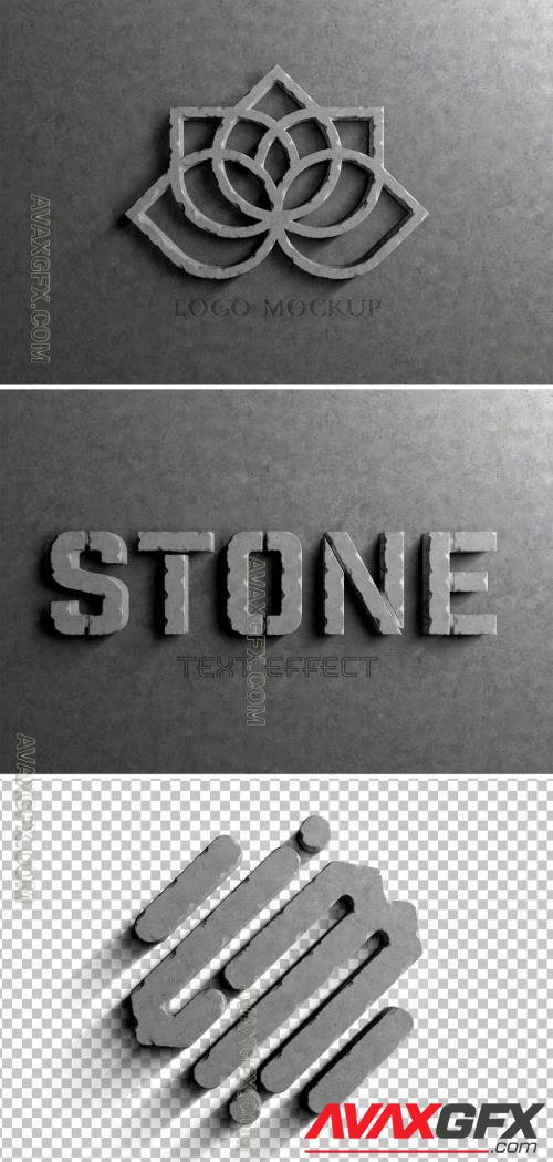 Logo Effect 3D Carved Stone Mockup 464129668 [Adobestock]