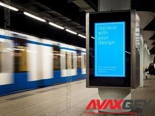 Advertising Kiosk in Transit Station Mockup 234564755 [Adobestock]