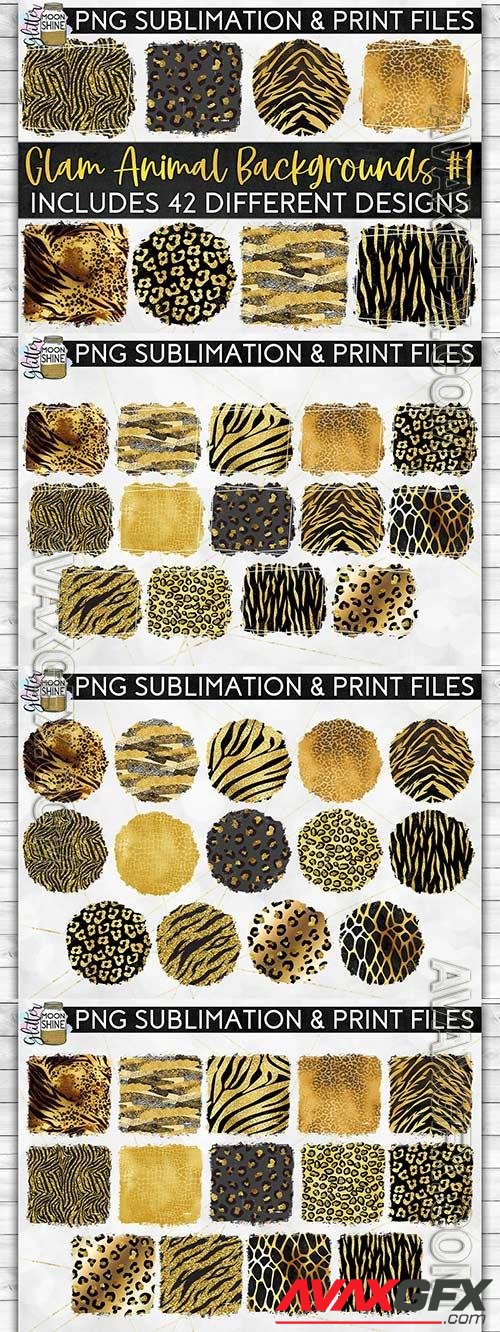 Glam animal print  bundle design elements