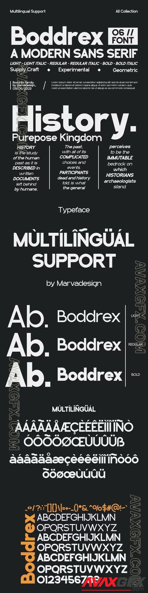 Boddrex - A Modern Sans Serif Font