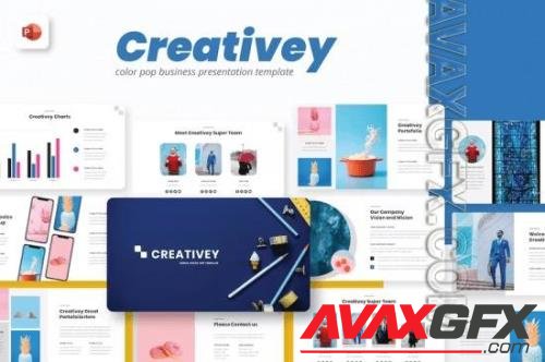 Creativey Simple Color Pop PowerPoint Template