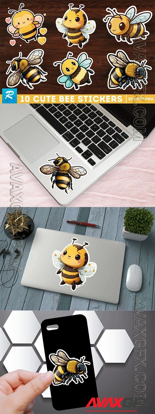 Cute Bee Sticker Bundle