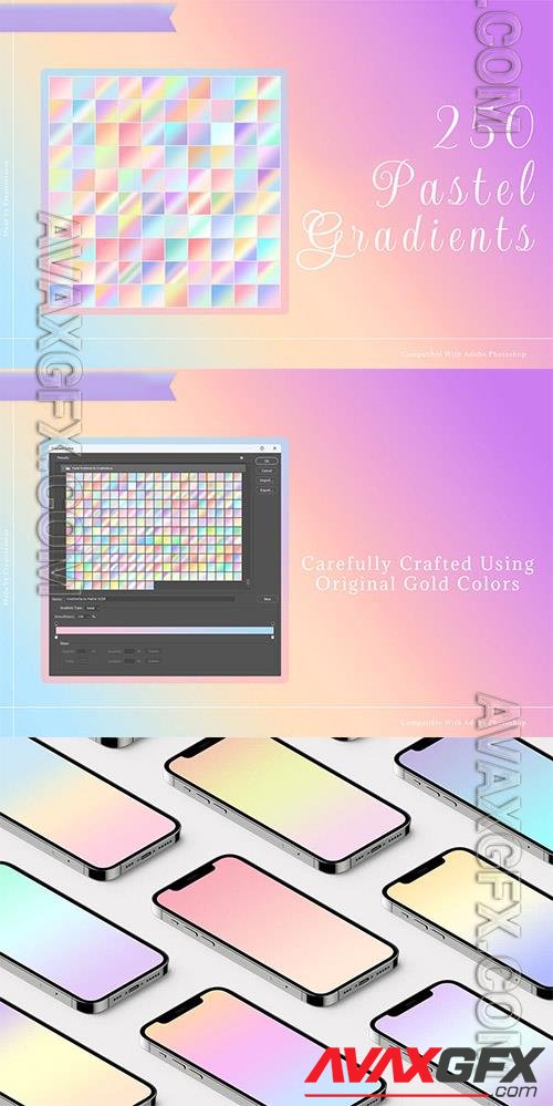 250 Pastel Gradients Collections GRD
