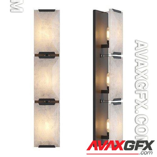 Rh Harlow Calcite Linear Sconce - 3d model