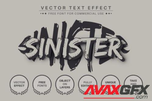 Sinister - Editable Text Effect - 16485909