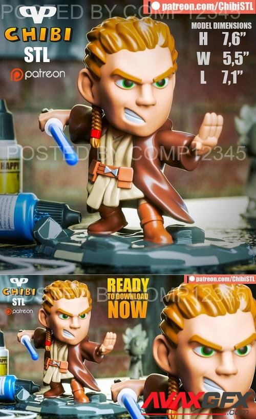 Young Obi Wan 3D Print