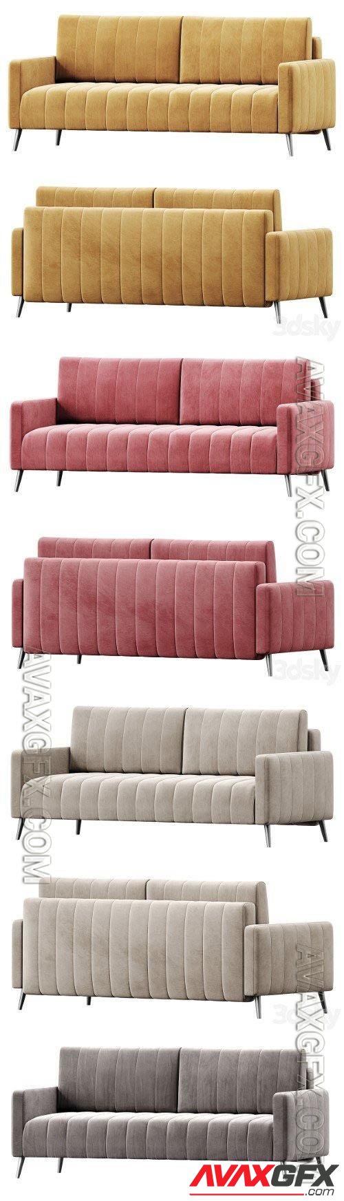 Sofa Markful Velvet - 3d model