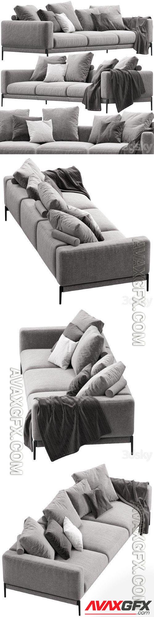 Sofa Flexform Romeo - 3d model