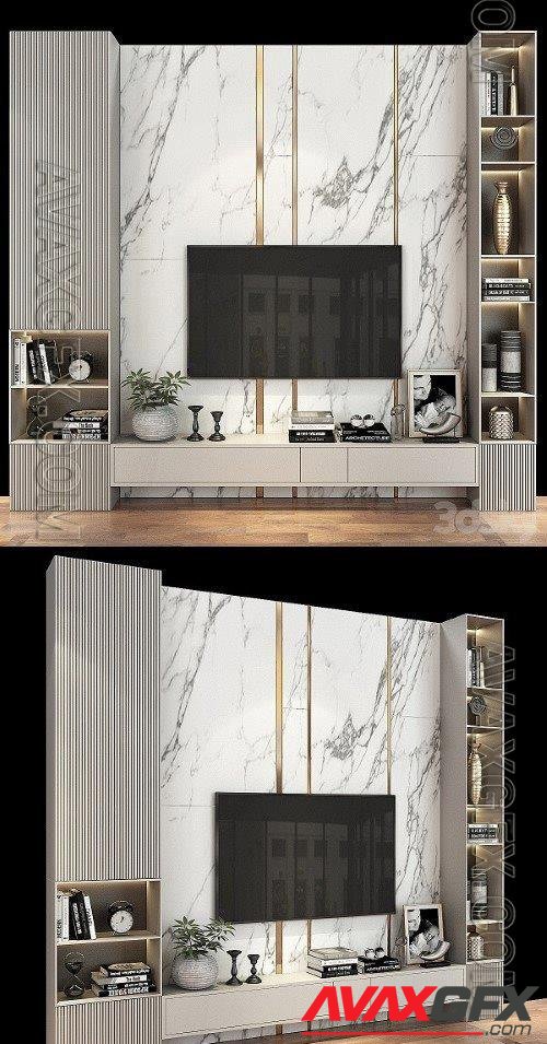 TV Wall Set 285- 3d model