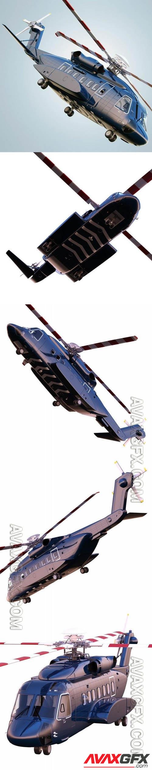 Realistic and fully detailed model of Sikorsky S-92 H-92