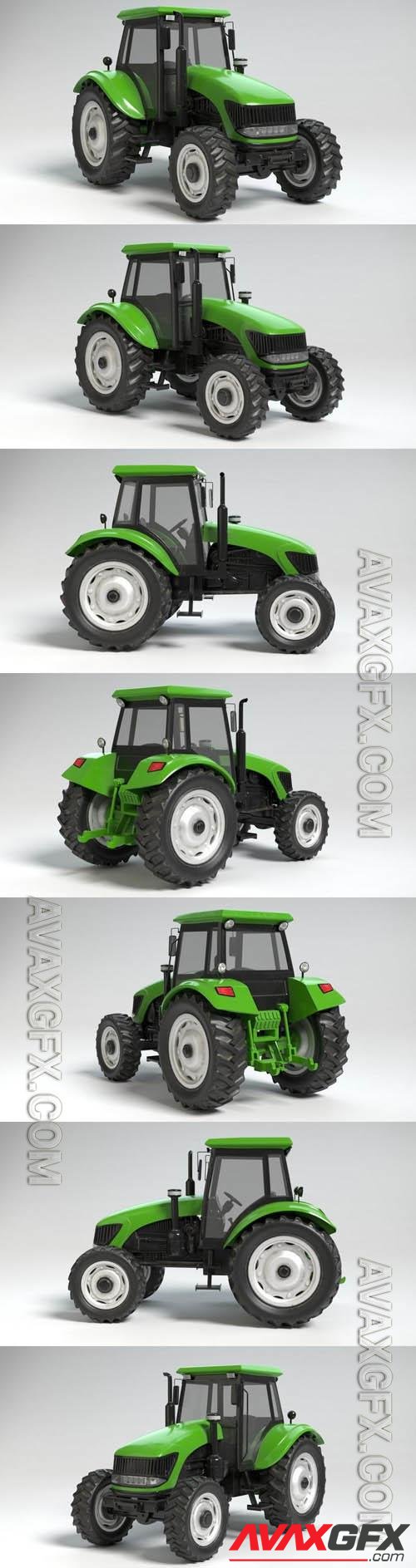 3d model of a farm tractor