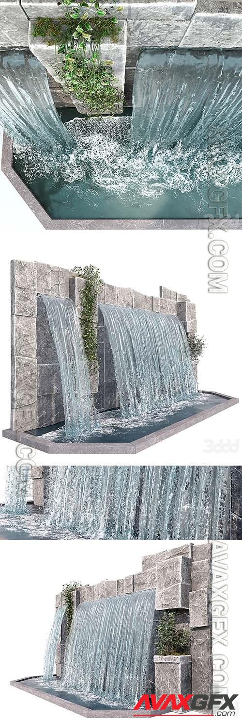 Large Waterfall- 3d model