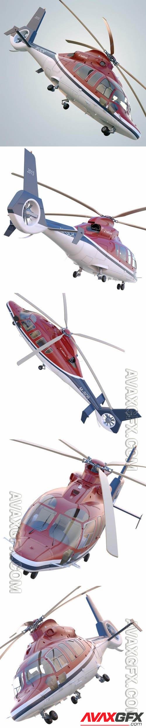 Eurocopter EC155 helicopter- 3d model