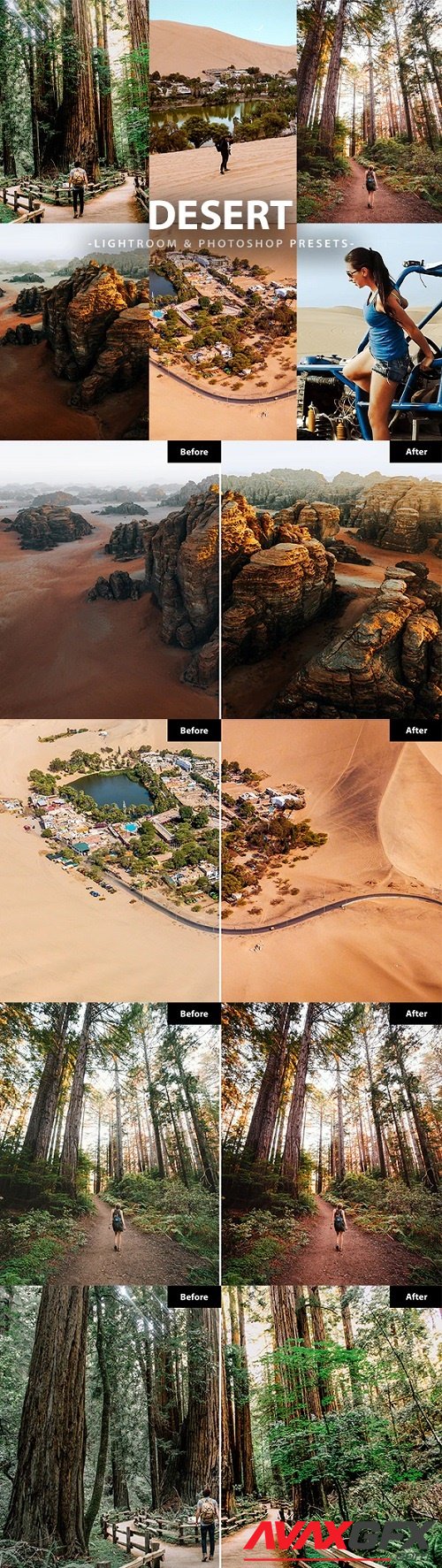 6 Desert Lightroom and Photoshop Presets - 45489422