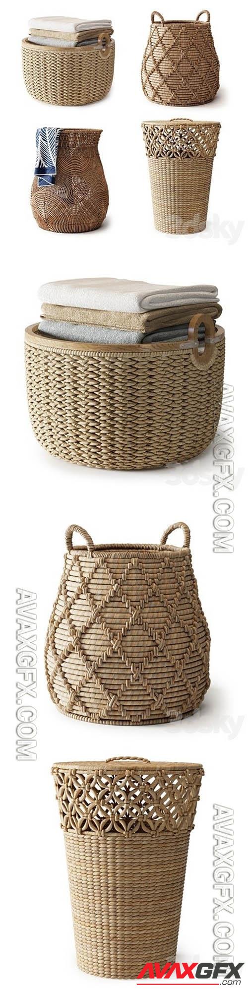 Baskets Set 06- 3d model