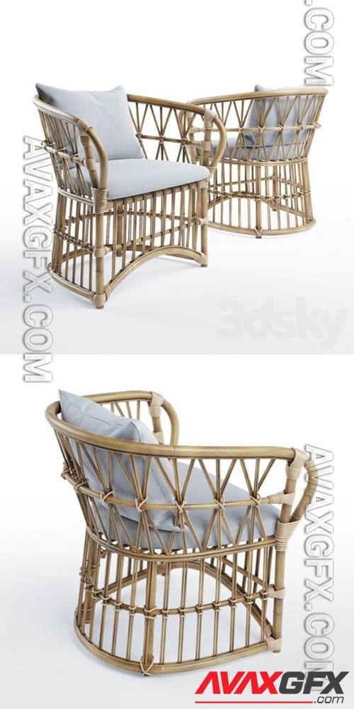 San francisco rattan chair- 3d model