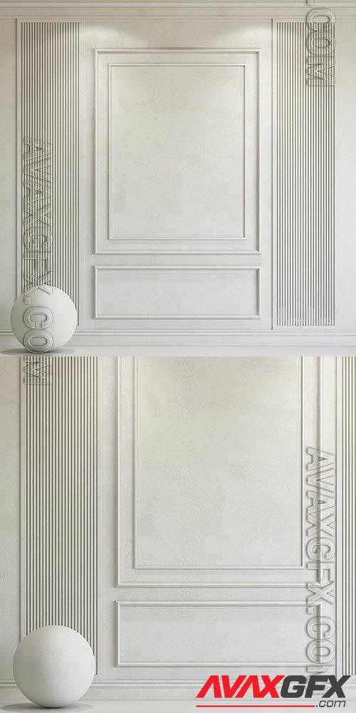 Decorative plaster with molding 144- 3d model