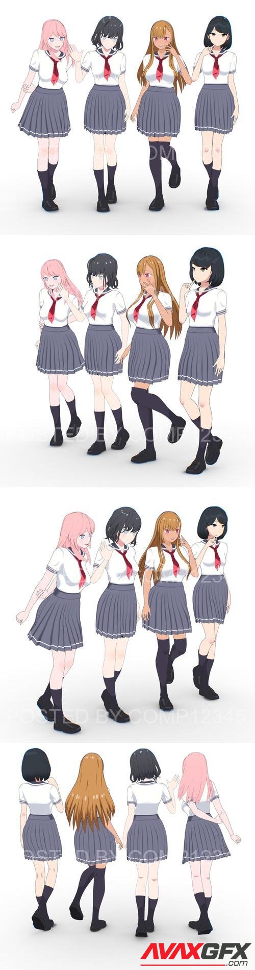 Student girls 3D Print