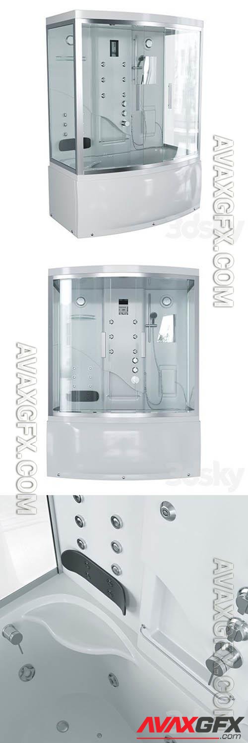 Shower enclosure BandHours Pronto 170×100- 3d model