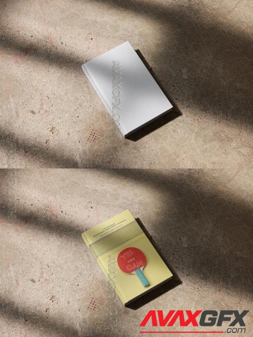 Realistic Hardcover Book Mockup on Floor With Beautiful Light 544817250 [Adobestock]
