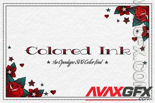 Colored Ink font