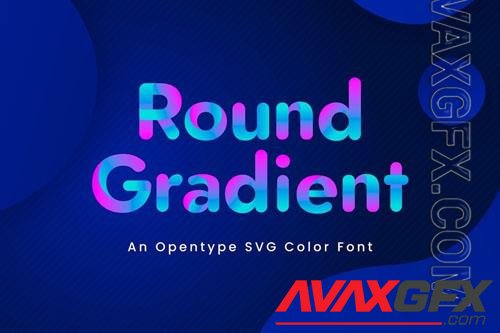Round Gradient font
