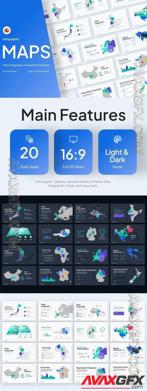Maps Infographic PowerPoint Template