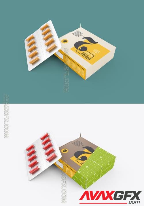 Paper Box with Pills Mockup 544725611 [Adobestock]
