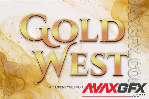 Gold West font