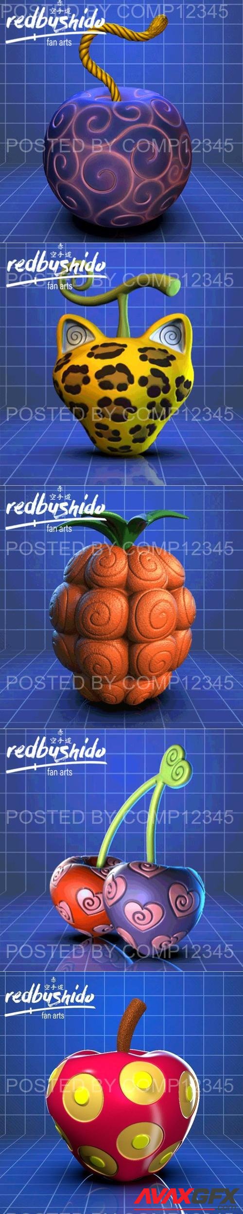 Redbushido - Akuma No Mi Pack 3D Print