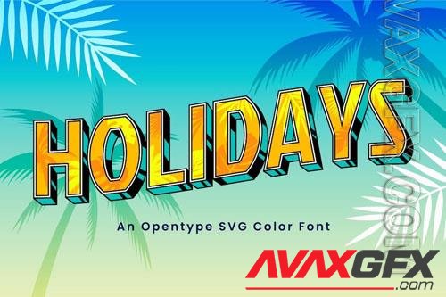 Holidays font