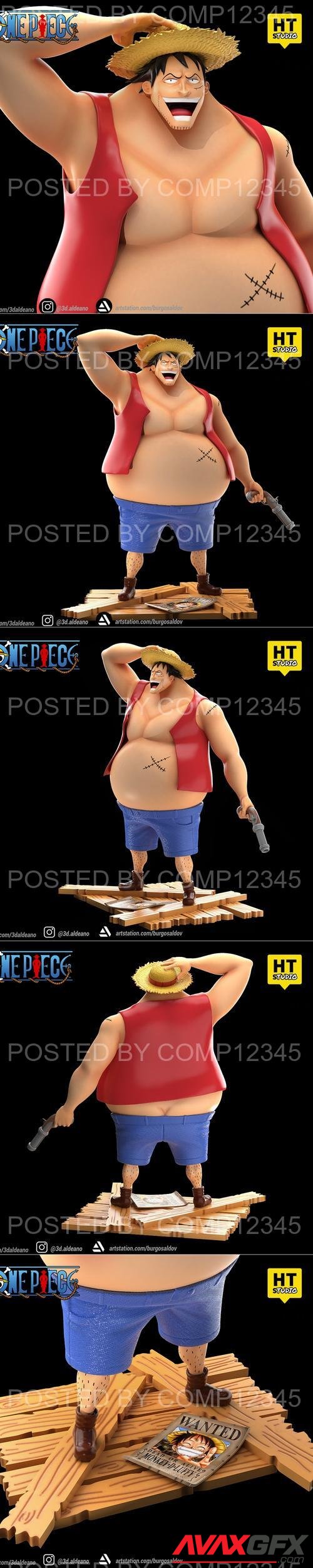 Demalo Black Fake Luffy One Piece 3D Print