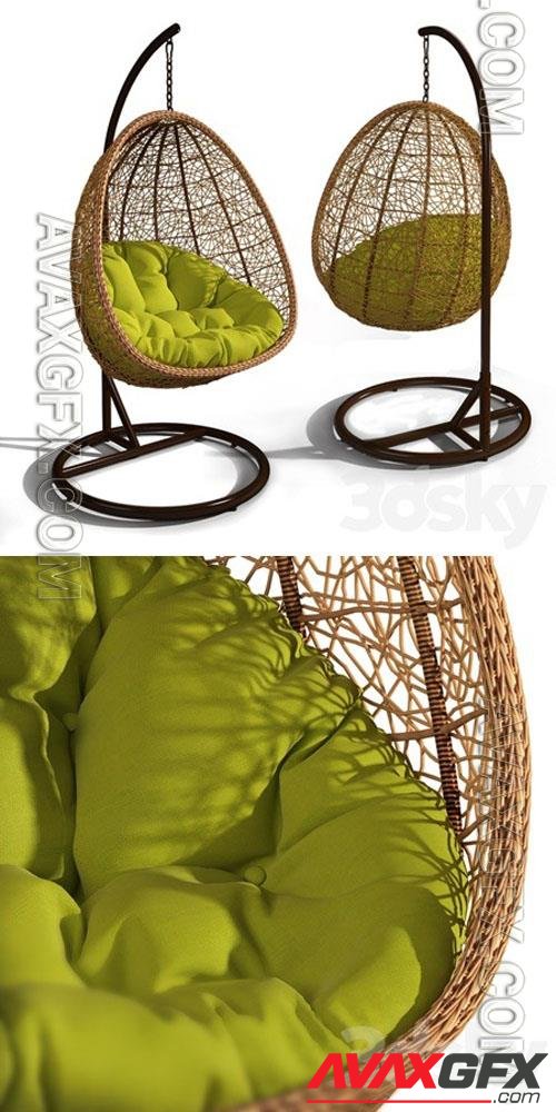 Suspended chair swing Cyprus - 3d model